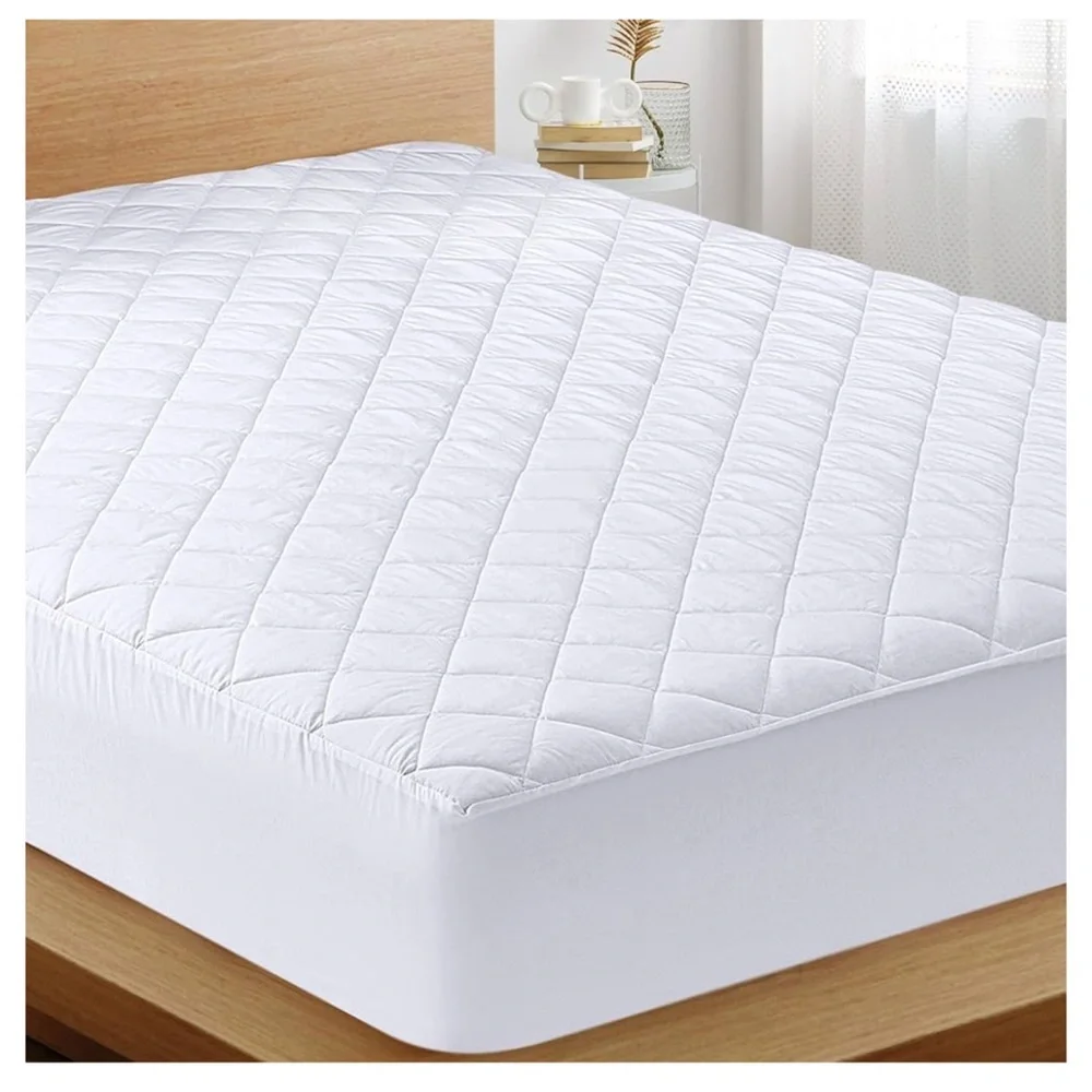 quilted fitted mattress pad KING